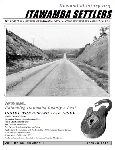 A Publication of the Itawamba Historical Society